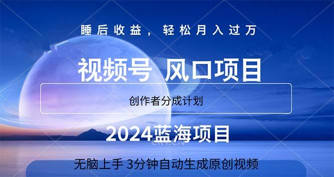 2024蓝海项目，3分钟自动生成视频，月入过万-爱我搜(25so)资源网