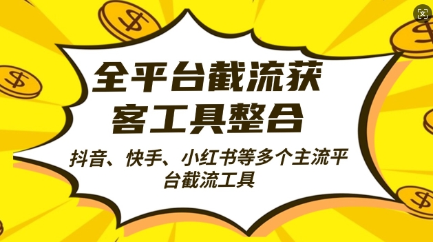 全平台截流获客工县整合全自动引流，日引2000+精准客户【揭秘】-爱我搜(25so)资源网