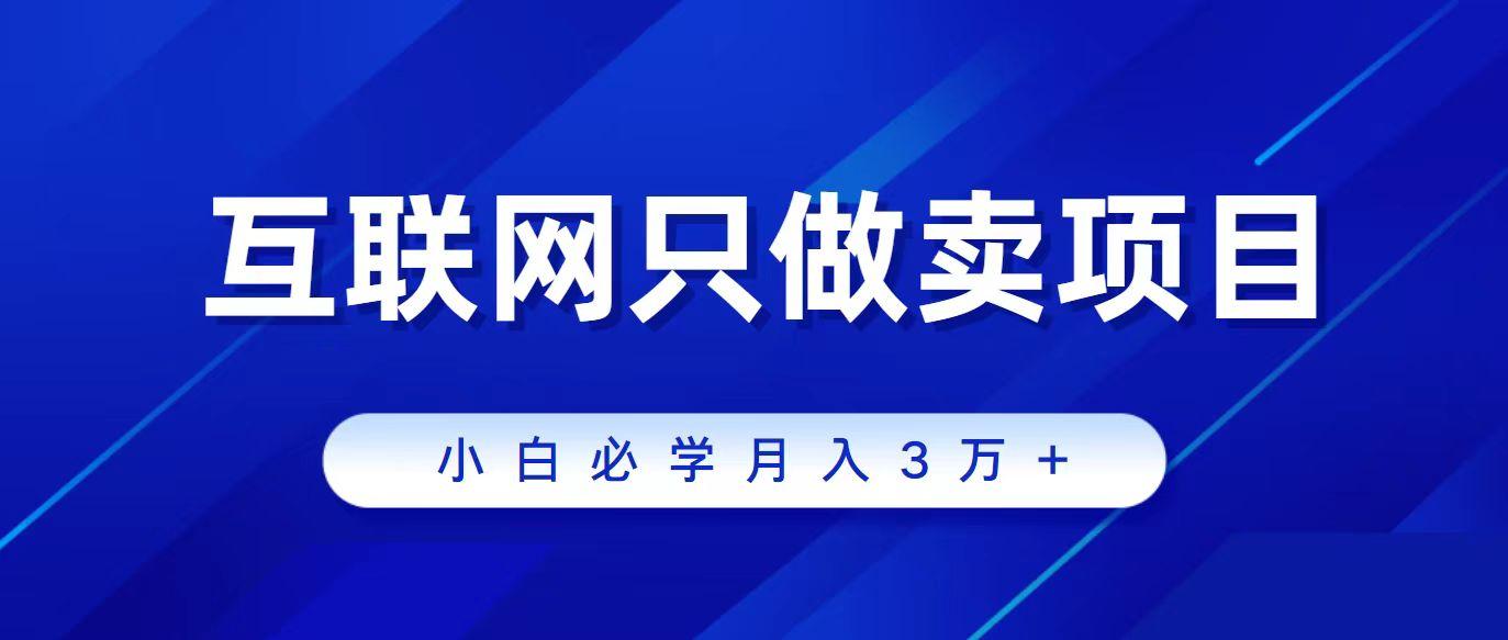 (9623期)互联网的尽头就是卖项目，被割过韭菜的兄弟们必看！轻松月入三万以上！-爱我搜(25so)资源网