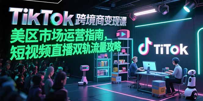 TikTok跨境电商变现课，美区市场运营指南，短视频直播双轨流量攻略-爱我搜(25so)资源网
