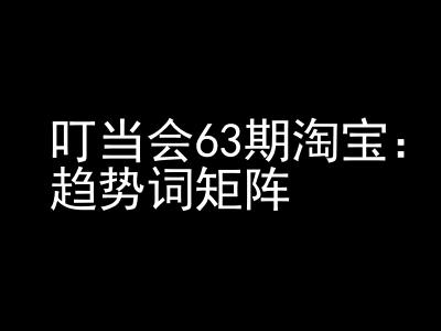 《淘宝天猫打爆班》原创高阶技术第63期，趋势词矩阵技术和玩法-爱我搜(25so)资源网