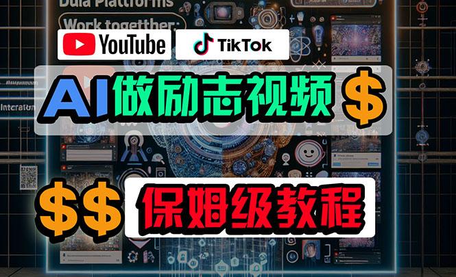利用AI制作励志视频，在YouTube和TikTok赚钱，小白可做(附工具-爱我搜(25so)资源网