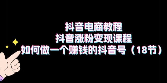 抖音电商教程：抖音涨粉变现课程：如何做一个赚钱的抖音号(18节-爱我搜(25so)资源网