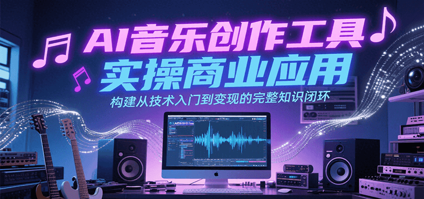 AI音乐创作工具实操商业应用，构建从技术入门到变现的完整知识闭环-爱我搜(25so)资源网