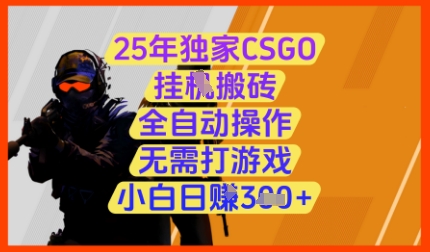 25年独家CSGO挂G搬砖，全自动操作，无需打游戏，小白日入3张+【揭秘】-爱我搜(25so)资源网