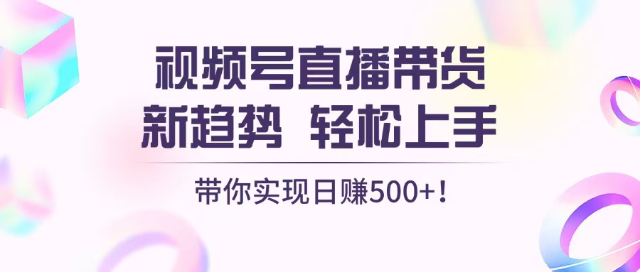 视频号直播带货新趋势，轻松上手，带你实现日赚500+-爱我搜(25so)资源网
