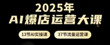 2025年AI爆店运营大课，13节AI实操课+37节流量运营课-爱我搜(25so)资源网