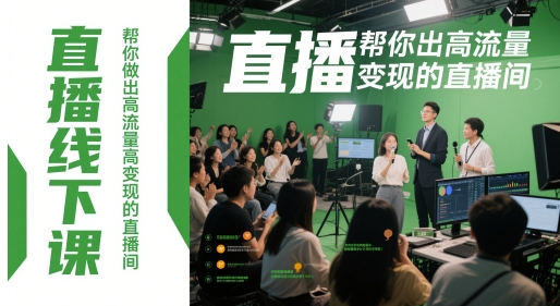 直播线下课，帮你做出高流量高变现的直播间-爱我搜(25so)资源网