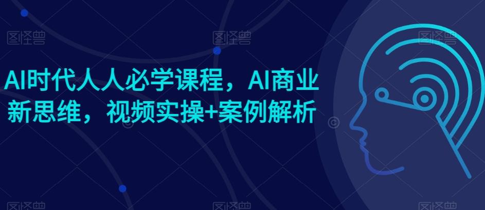 AI时代人人必学课程，AI商业新思维，视频实操+案例解析【赠AI商业爆款案例】-爱我搜(25so)资源网