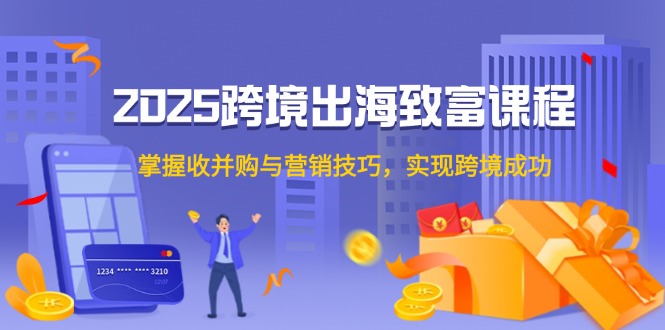 2025跨境出海致富课程，掌握收并购与营销技巧，实现跨境成功-爱我搜(25so)资源网