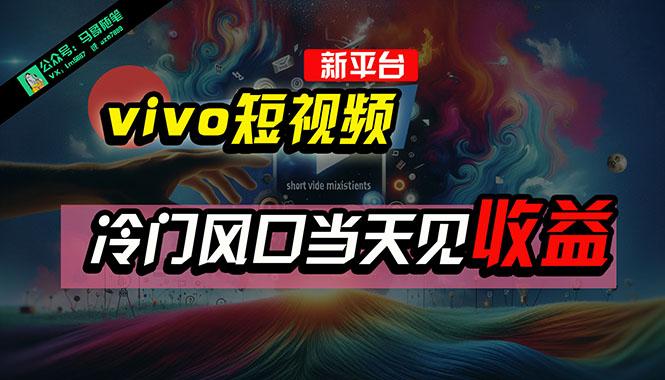 全新平台vivo短视频，新风口AI混剪无脑搬运，冷门风口当天见收益，7天…-爱我搜(25so)资源网