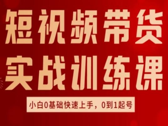 短视频带货实战训练课，好物分享实操，小白0基础快速上手，0到1起号-爱我搜(25so)资源网