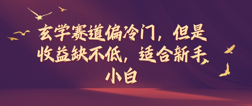 玄学赛道偏冷门，但是收益缺不低，适合新手小白【揭秘】-爱我搜(25so)资源网