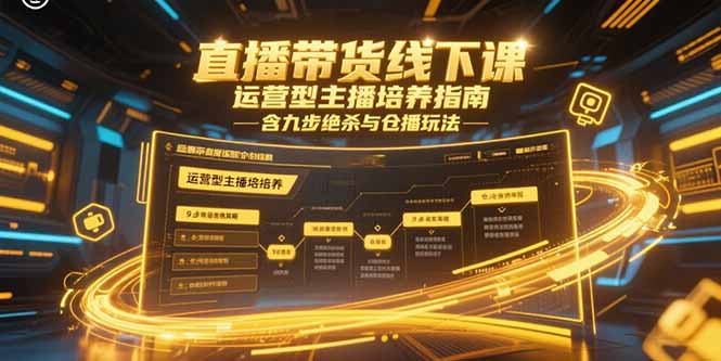 直播带货线下课，运营型主播培养指南，含九步绝杀与仓播玩法-爱我搜(25so)资源网