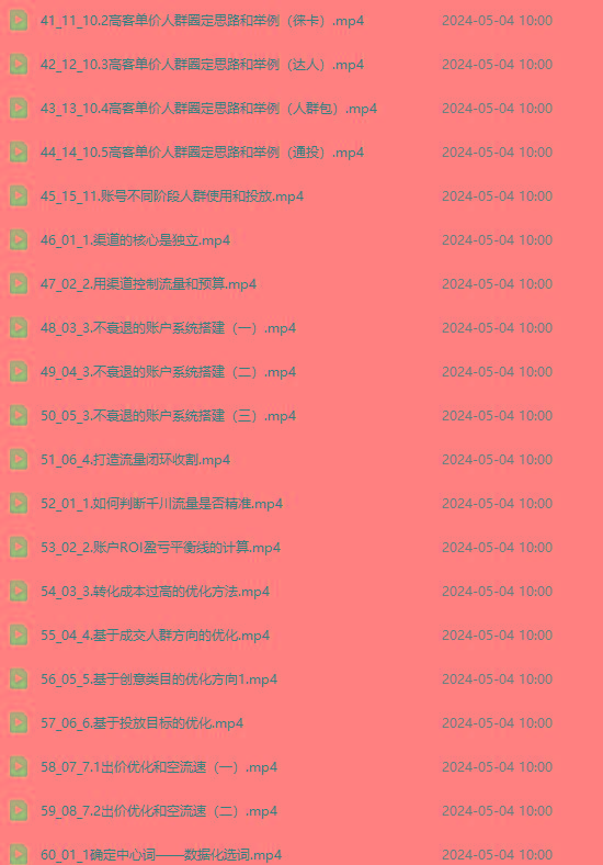 图片[3]-2024单品正价起号，直播素材投流选品：选品课+投流课+素材课+卡首屏/100节-爱我搜(25so)资源网