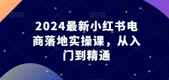 2024最新小红书电商落地实操课，从入门到精通-爱我搜(25so)资源网