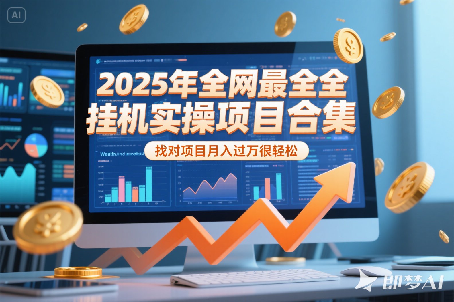 2025年挂机实操项目实操演练，挂机类型，AI直播类型，轻资产创业类型…-爱我搜(25so)资源网