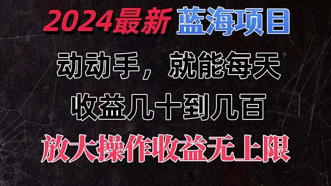 有手就行的2024全新蓝海项目，每天1小时收益几十到几百，可放大操作收…-爱我搜(25so)资源网