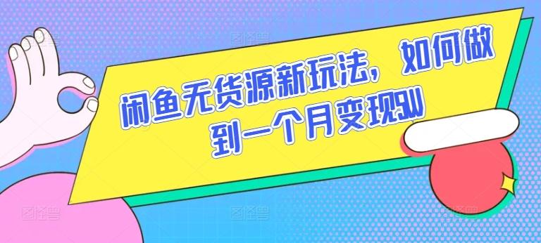 闲鱼无货源新玩法，如何做到一个月变现5W【揭秘】-爱我搜(25so)资源网