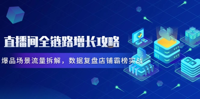 直播间全链路增长攻略，爆品场景流量拆解，数据复盘店铺霸榜实战-爱我搜(25so)资源网