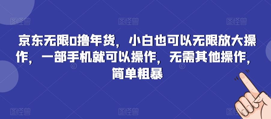 京东无限0撸年货，小白也可以无限放大操作，一部手机就可以操作，无需其他操作，简单粗暴-爱我搜(25so)资源网