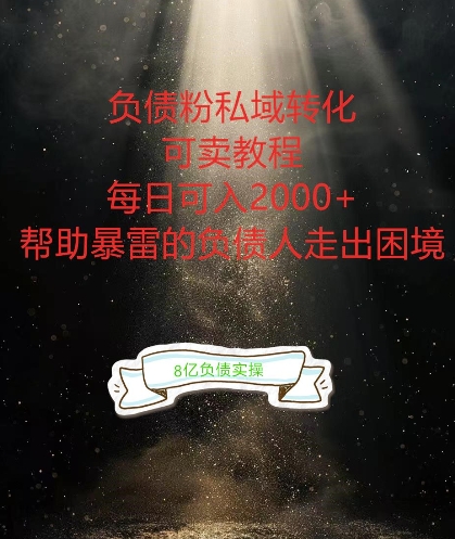 负债粉掘金计划，帮助负债者解决问题，债务规划，债务重组，最好的变现方式【揭秘】-爱我搜(25so)资源网