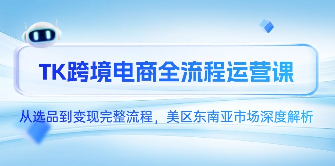 TK跨境电商全流程运营课，从选品到变现完整流程，美区东南亚市场深度解析-爱我搜(25so)资源网