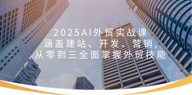 2025AI外贸实战课：涵盖建站、开发、营销, 从零到三全面掌握外贸技能-爱我搜(25so)资源网
