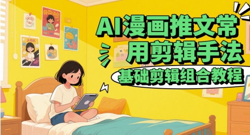 AI漫画推文常用剪辑手法，基础剪辑组合教程-爱我搜(25so)资源网
