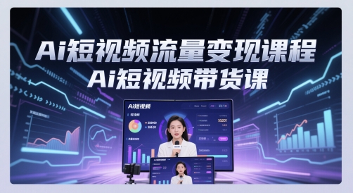 Ai短视频流量变现课程，Ai短视频带货课-爱我搜(25so)资源网