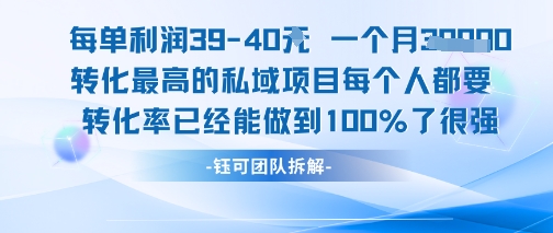 每单利润40一个月7k+转化最高的私域项目，每个人都要的产品转化率已经能做到100%-爱我搜(25so)资源网
