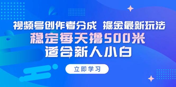 【蓝海项目】视频号创作者分成 掘金最新玩法 稳定每天撸500米 适合新人小白-爱我搜(25so)资源网