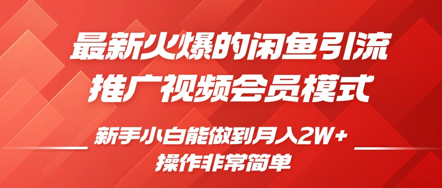 闲鱼引流推广影视会员，0成本就可以操作，新手小白月入过W+【揭秘】-爱我搜(25so)资源网
