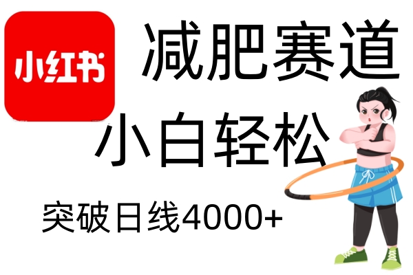 小红书减肥赛道，简单零成本，无需剪辑，不用动脑，小白轻松日利润4000+-爱我搜(25so)资源网