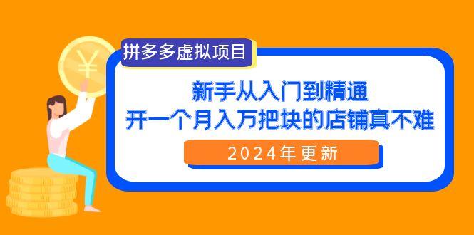 (9744期)拼多多虚拟项目：入门到精通，开一个月入万把块的店铺 真不难(24年更新)-爱我搜(25so)资源网