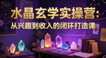 水晶玄学实操营：从兴趣到收入的闭环打造课-爱我搜(25so)资源网