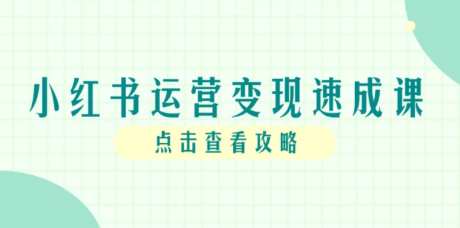 小红书运营变现速成课，账号搭建到暴力起号，个人IP全流程指南-爱我搜(25so)资源网