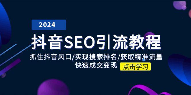 抖音 SEO引流教程：抓住抖音风口/实现搜索排名/获取精准流量/快速成交变现-爱我搜(25so)资源网