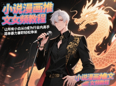小说漫画推文女频教程，让所有小白从0成为行业内高手，简单暴力兼职轻松挣米-爱我搜(25so)资源网