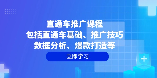 直通车推广课程：包括直通车基础、推广技巧、数据分析、爆款打造等-爱我搜(25so)资源网