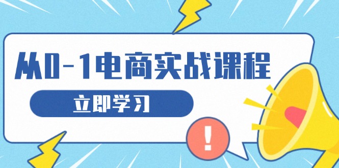 从零做电商实战课程，教你如何获取访客、选品布局，搭建基础运营团队-爱我搜(25so)资源网