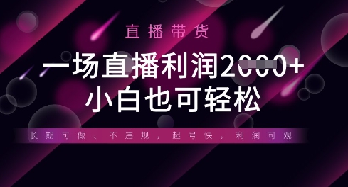 半无人直播带货，一场利润数张，适合所有平台玩法，小白也可轻松-爱我搜(25so)资源网