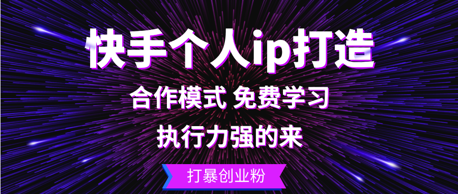 快手个人ip打造：执行力强的来 打暴创业粉-爱我搜(25so)资源网