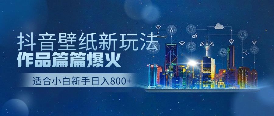 (9842期)抖音壁纸号新玩法，作品篇篇爆火，日收益500+-爱我搜(25so)资源网