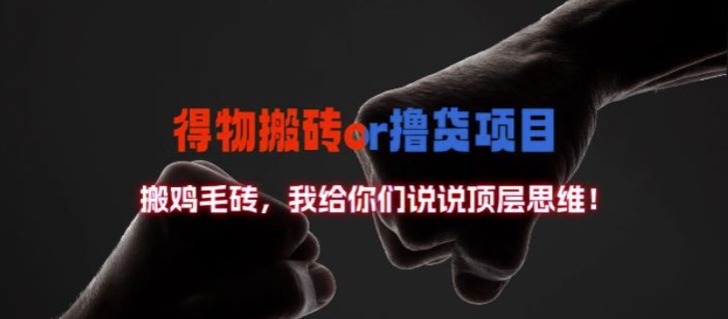 得物搬砖撸货项目?掰下数据，我给你们说说顶层思维【揭秘】-爱我搜(25so)资源网