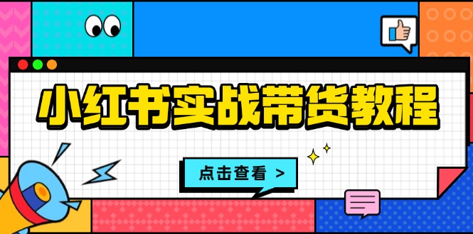 小红书实战带货教程：从开店到选品、笔记制作、发货、售后等全方位指导-爱我搜(25so)资源网