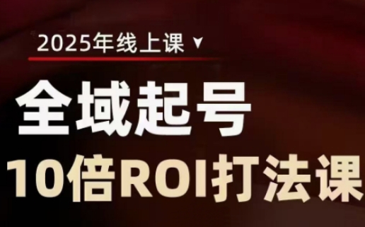 2025全域起号10倍ROI打法课，助你提升直播间的投资回报率-爱我搜(25so)资源网