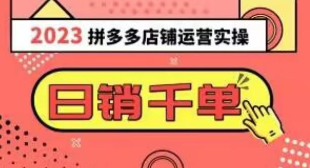 2023拼多多运营实操，每天30分钟日销1000＋，爆款选品技巧大全（10节课）-爱我搜(25so)资源网