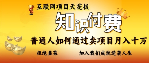 互联网项目天花板，知付付费项目，普通人如何通过卖项目月入十个，拒绝韭菜【揭秘】-爱我搜(25so)资源网