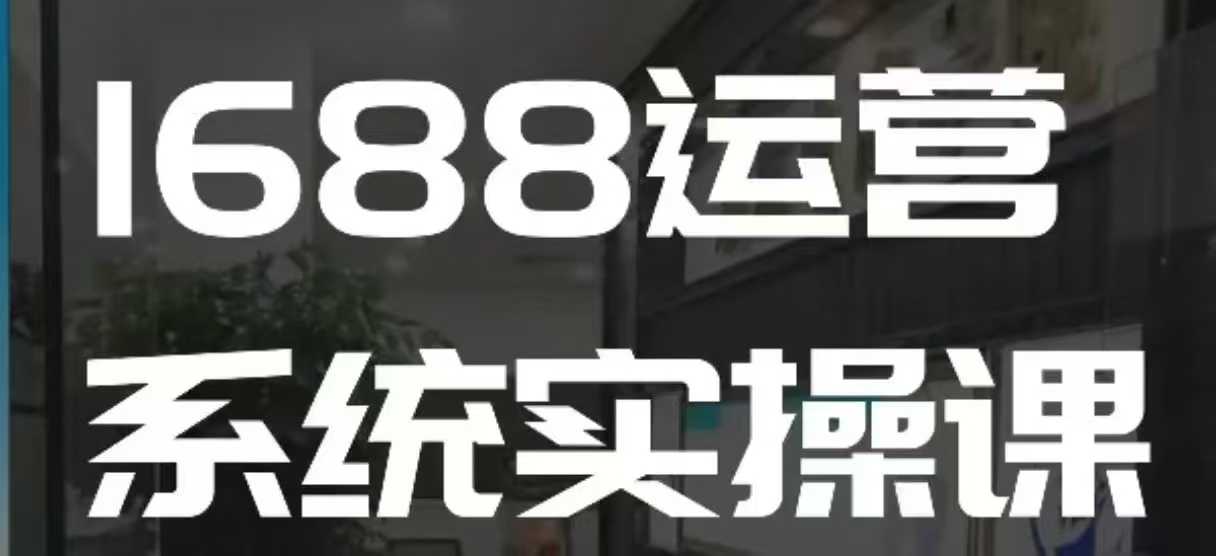 1688高阶运营系统实操课，快速掌握1688店铺运营的核心玩法-爱我搜(25so)资源网